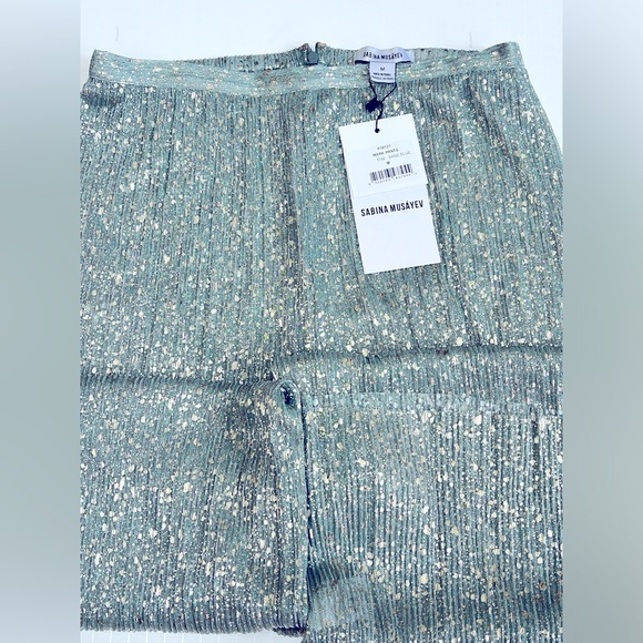 NWT Sabina Musayev Mark Pant in Sage Blue, size M - Picture 5 of 8
